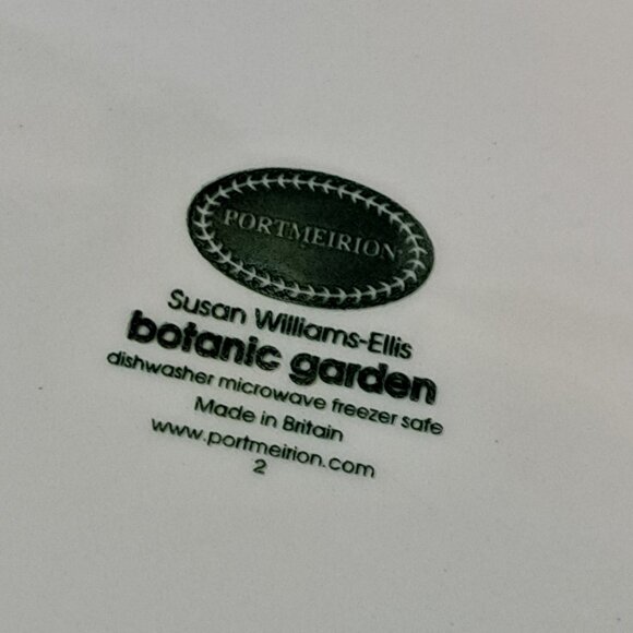 Portmeirion Botanic Garden 10" Virgins Bower dinner plate - Picture 3 of 11